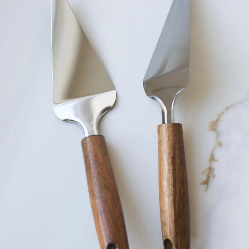 Walnut Wood Handle Pizza Server, Pie Slice Server