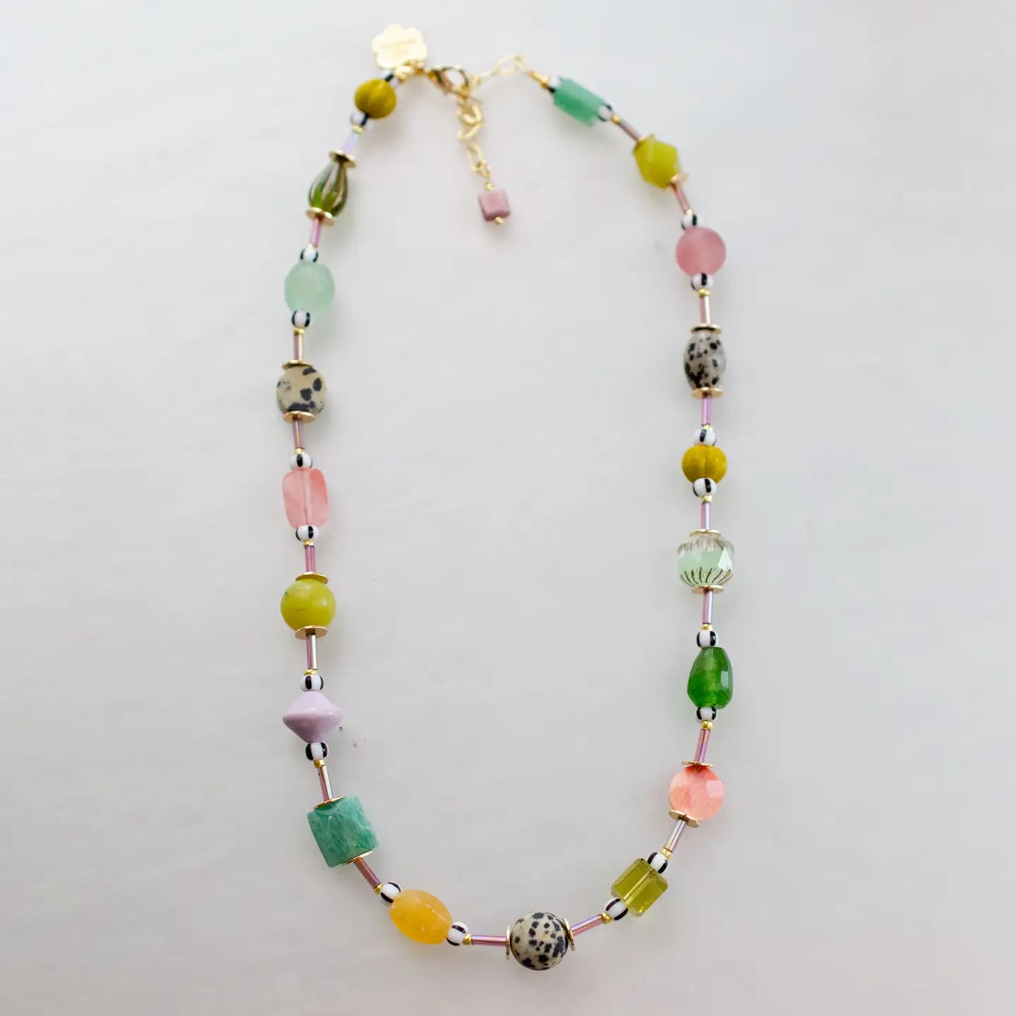 Muted Muticolor Beaded Necklace