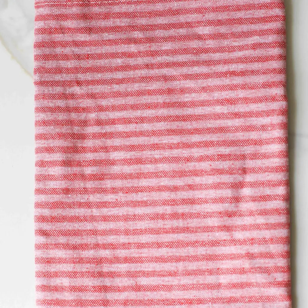 Red Striped Kitchen Towel for Summer and Holidays