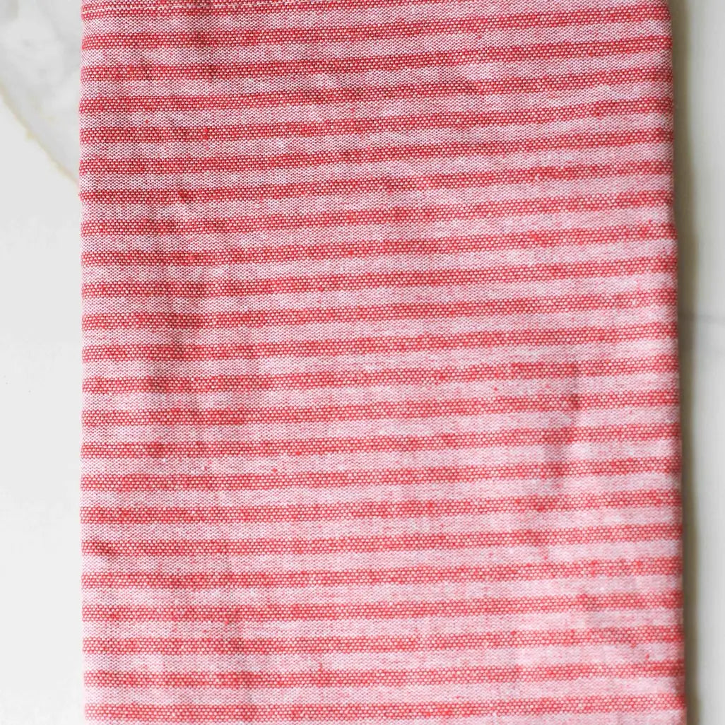 Red Striped Kitchen Towel for Summer and Holidays
