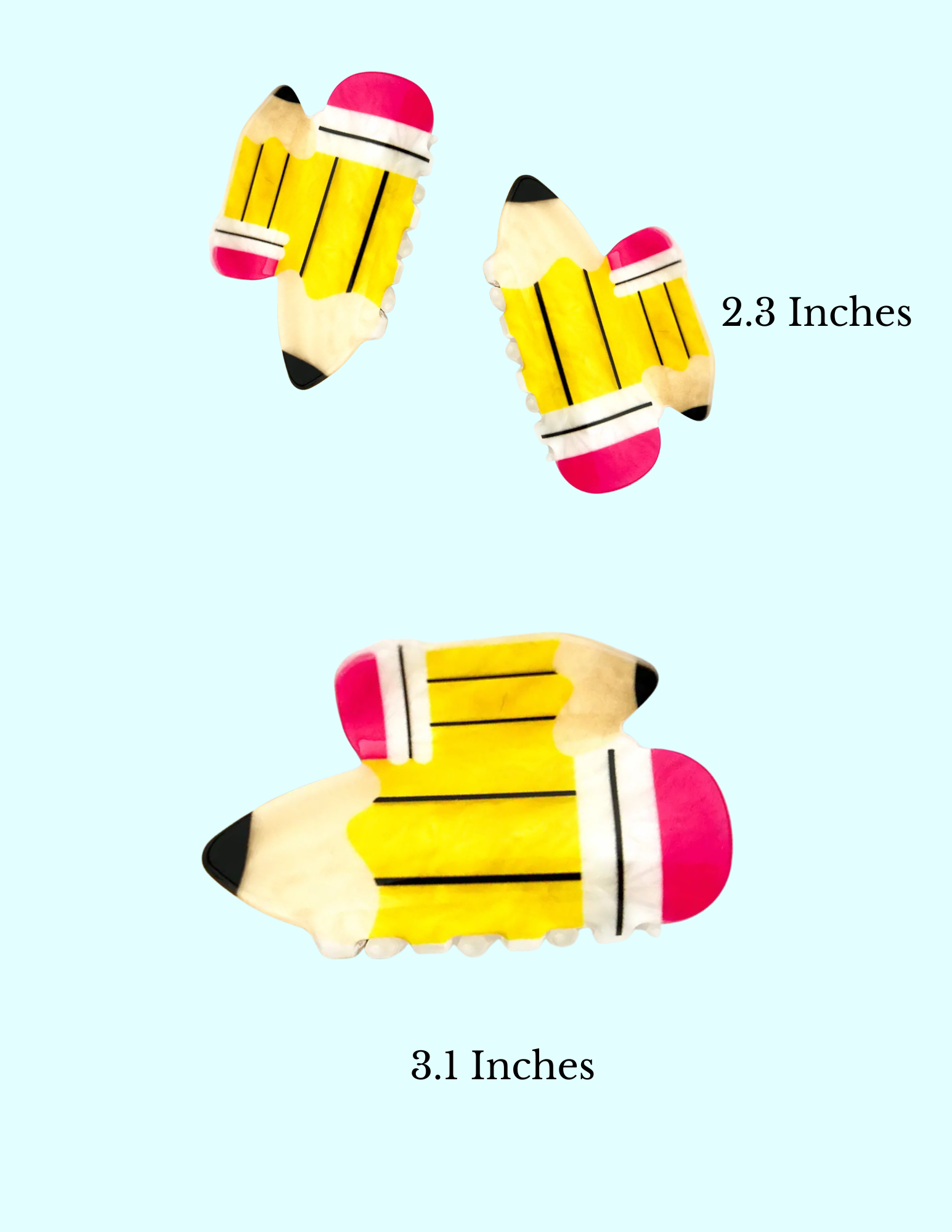 Pencil Claw Clip, Single or Set of 2