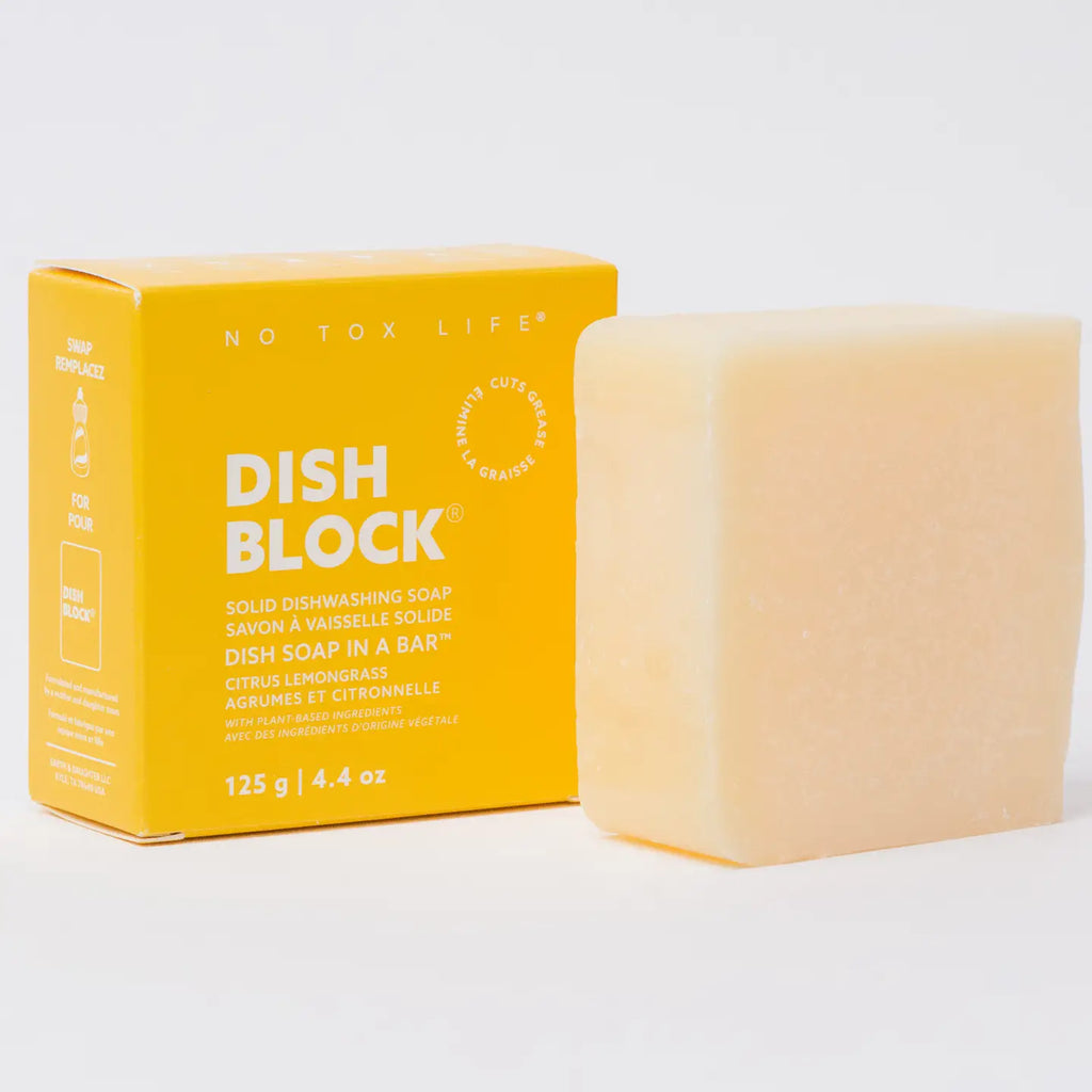 Dish Block® Solid Dish Soap Bar - Citrus Lemongrass - No Tox