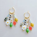 Colorful Beaded Charm Earrings