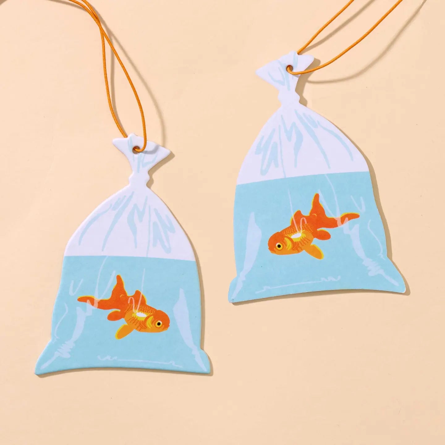 Air Freshener—Goldfish in Bag—Rain Scent (Circus, Fun Gift)