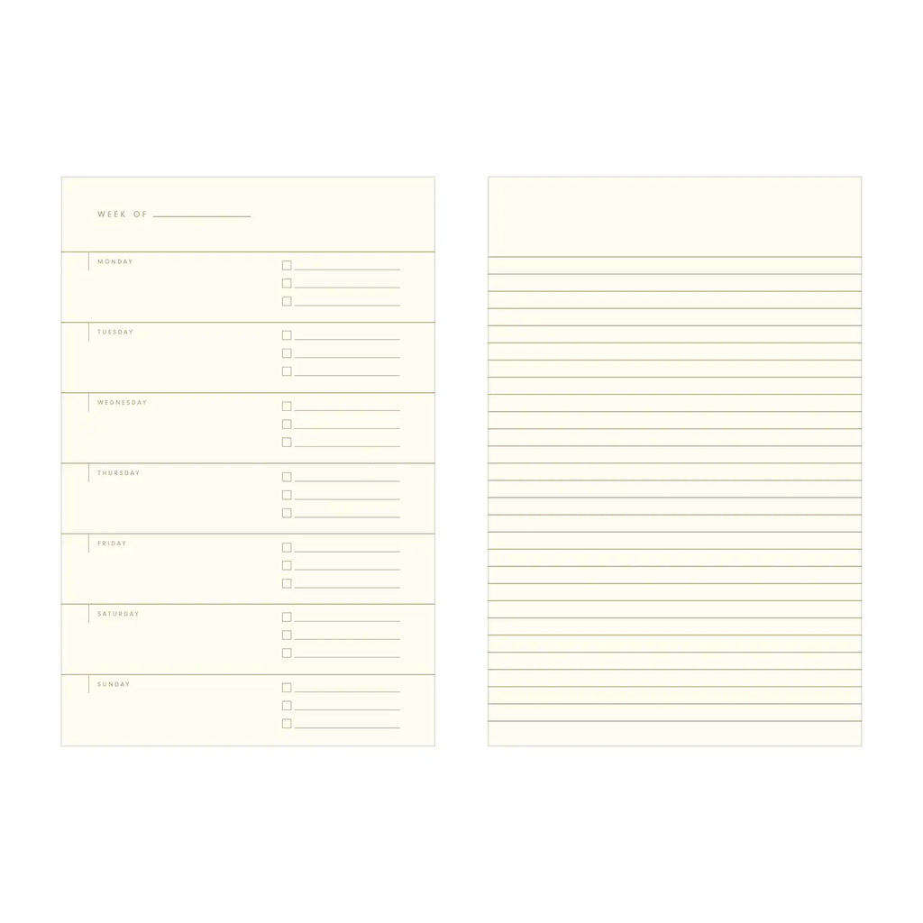 Ruler Grid Undated Weekly Planner Journal