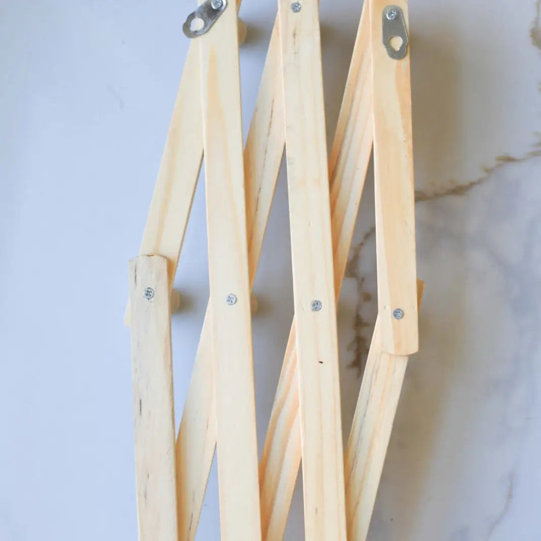 Wooden Coat Rack Wall Mounted Dark Brown