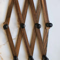 Wooden Coat Rack Wall Mounted Dark Brown