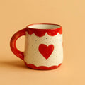 Hearty Ceramic Hand Painted Heart Mug