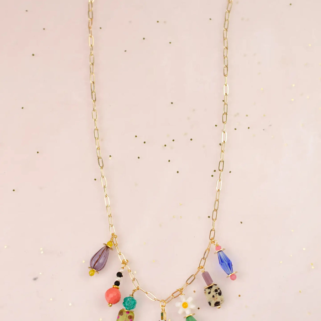 Dainty Colorful Charm Beaded Necklace