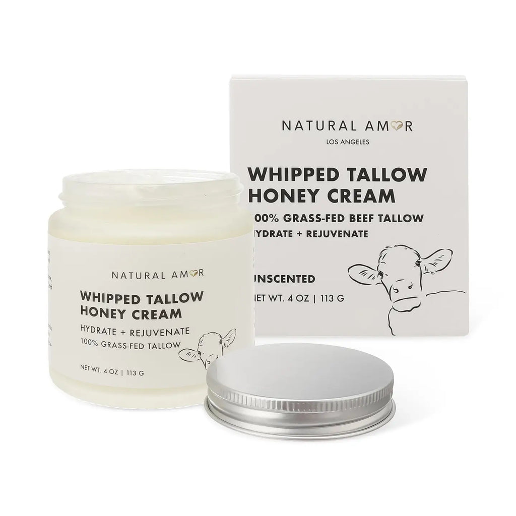 Grass Fed Tallow Honey Cream 4oz
