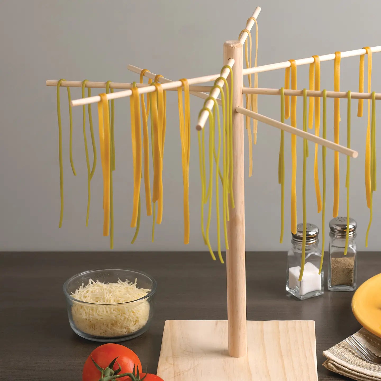 Pasta Drying Rack, Wood, 17.5" X 17.5" X 16.5"
