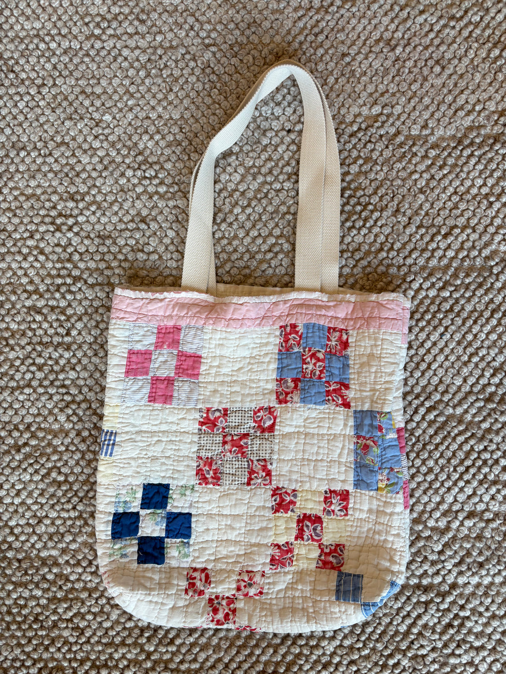 Hand-Made Vintage Quilt Tote One of A Kind