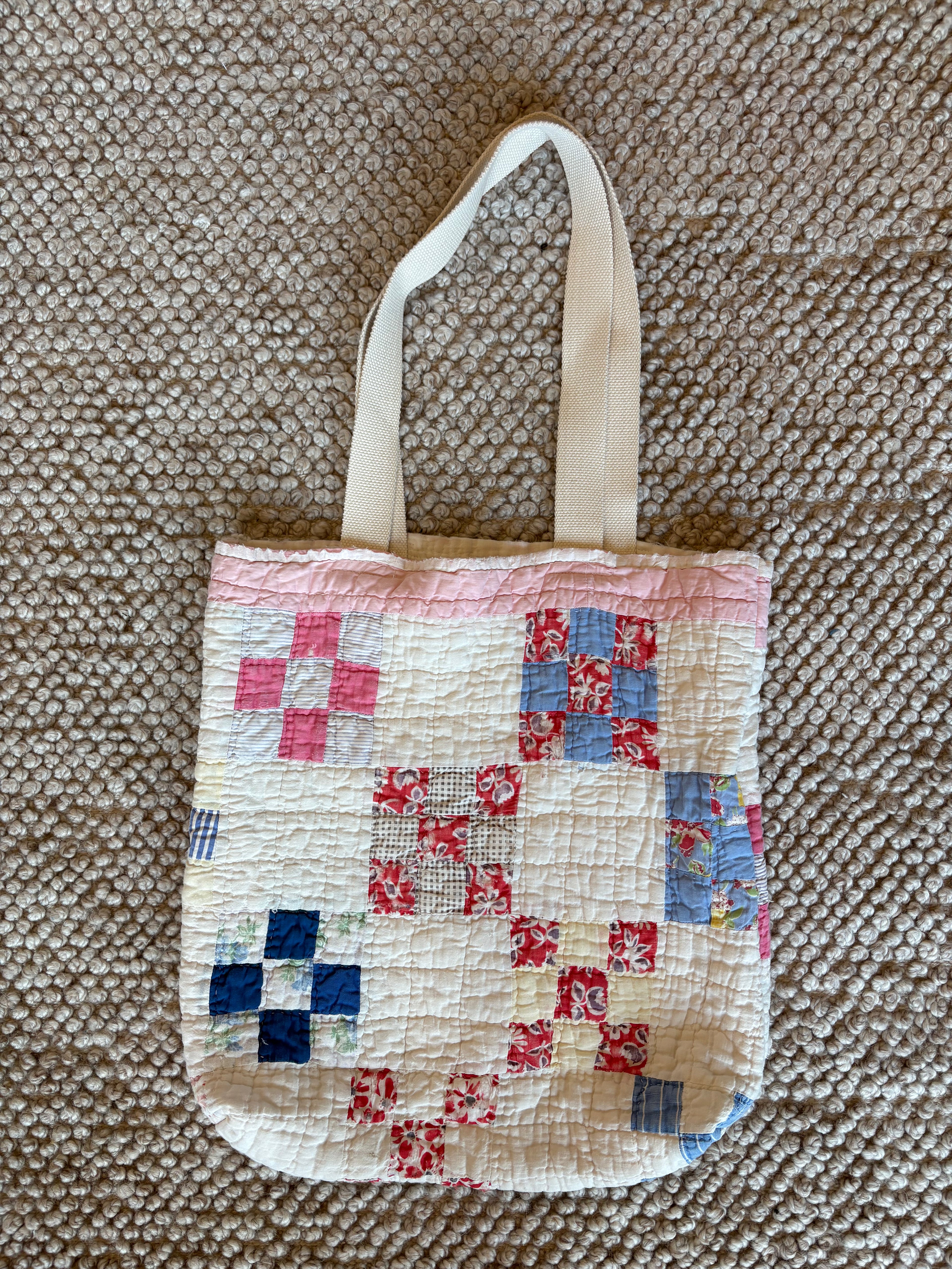 Hand-Made Vintage Quilt Tote One of A Kind