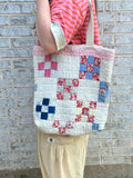 Hand-Made Vintage Quilt Tote One of A Kind