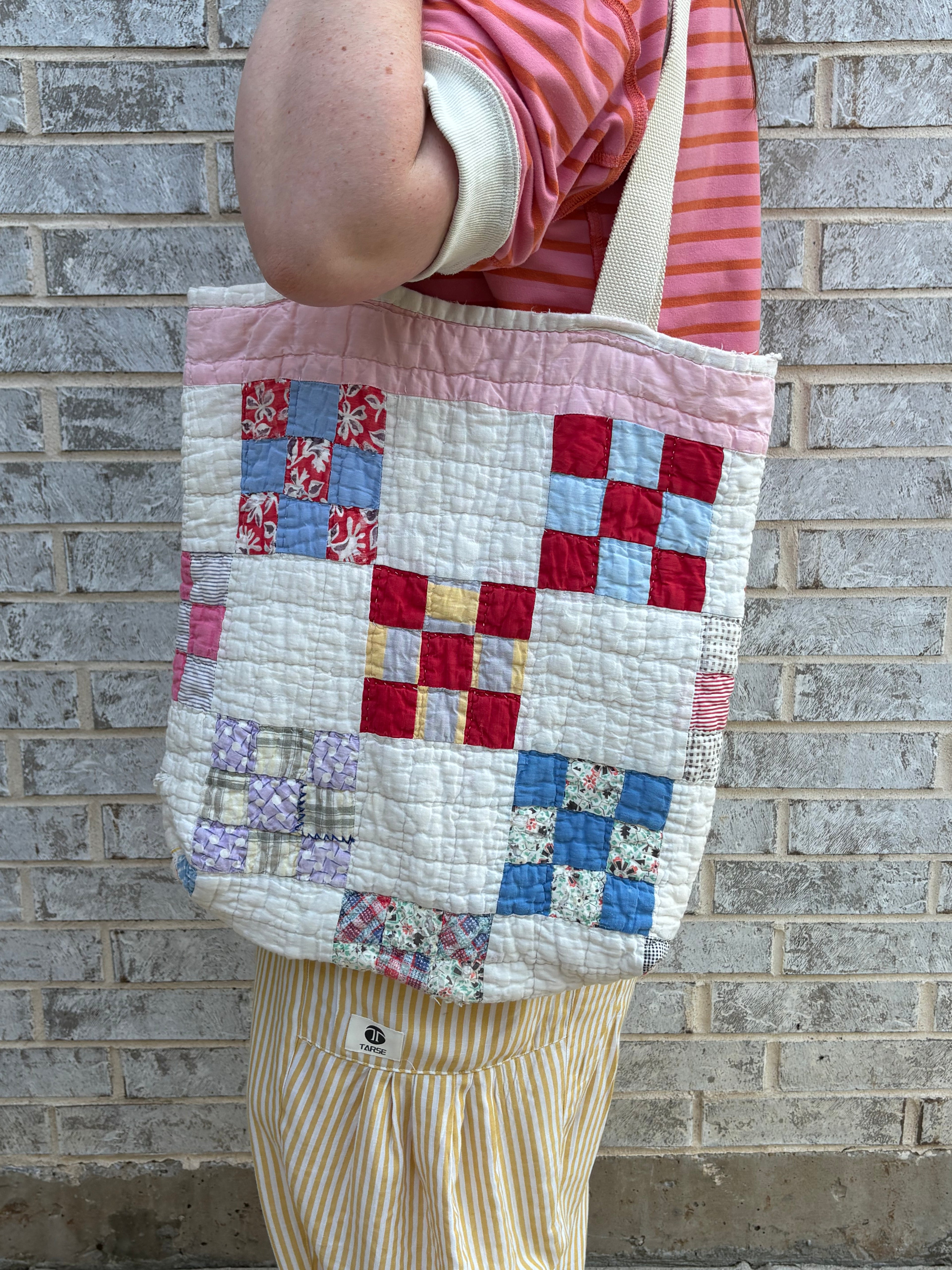 Hand-Made Vintage Quilt Tote One of A Kind