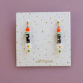 Black and White Polka Dot Earrings