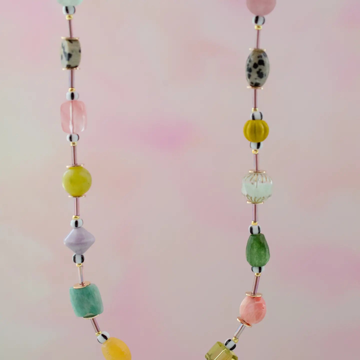 Muted Muticolor Beaded Necklace
