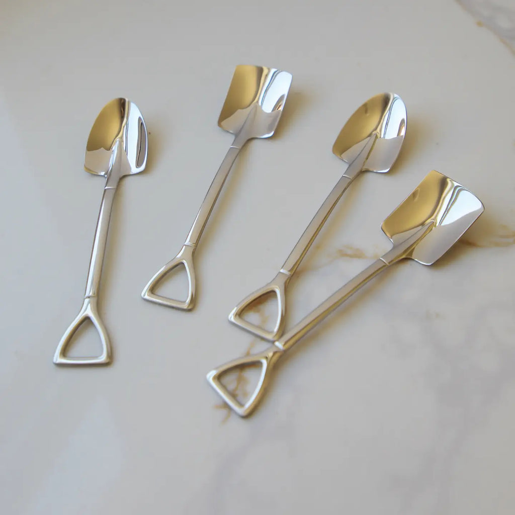 Shovel Spools Quirky Funny Stir Dessert Spoons