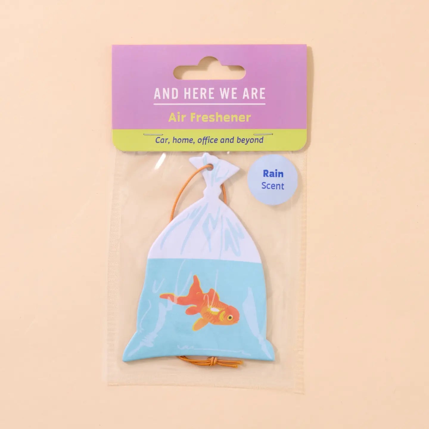 Air Freshener—Goldfish in Bag—Rain Scent (Circus, Fun Gift)