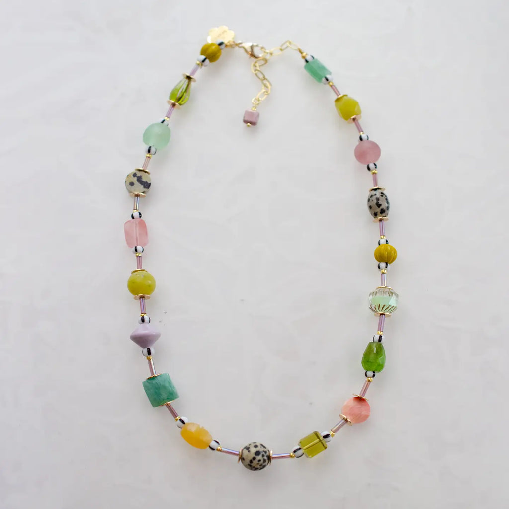 Muted Muticolor Beaded Necklace