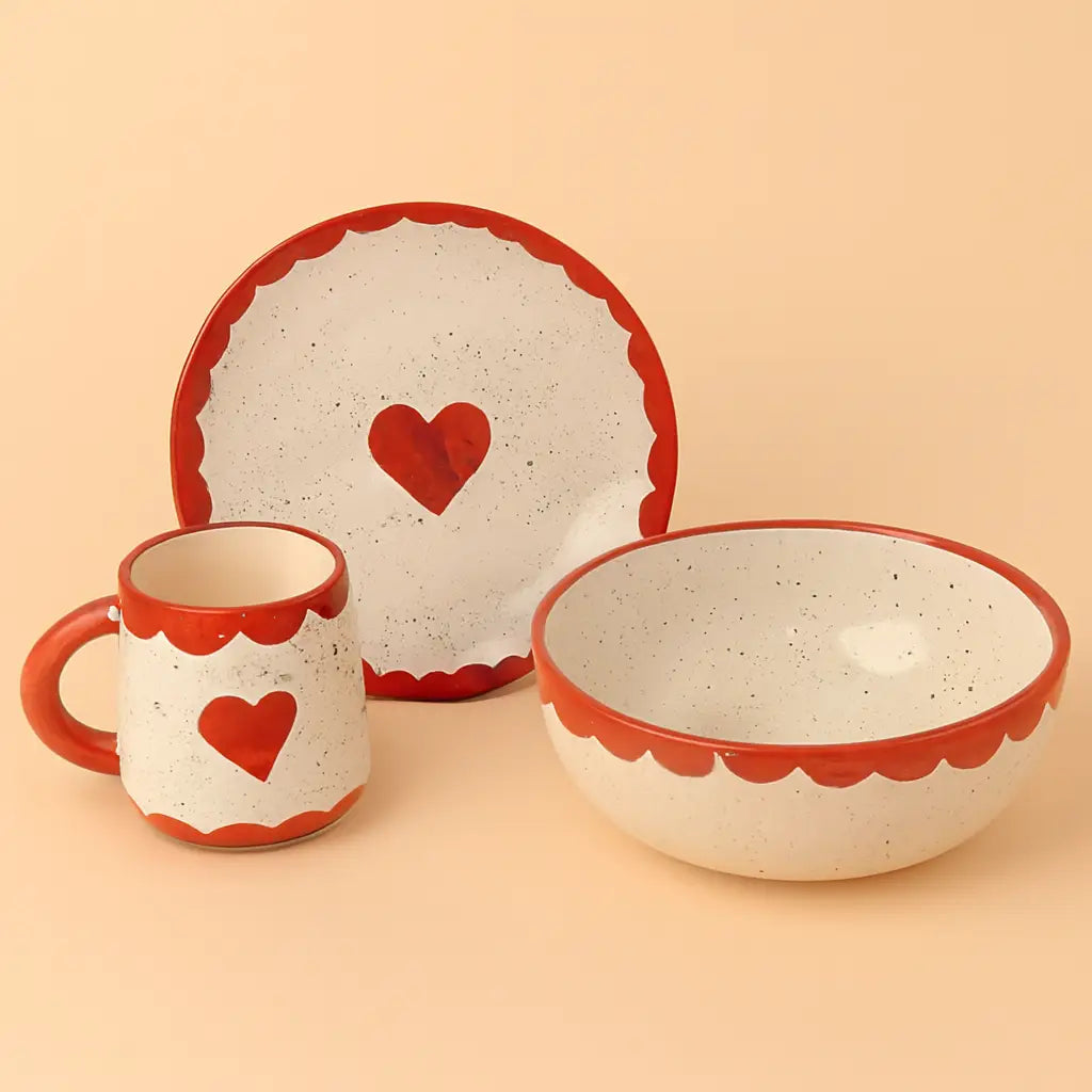 Hearty Ceramic Hand Painted Heart Mug
