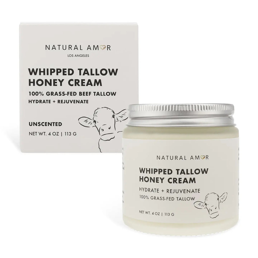 Grass Fed Tallow Honey Cream 4oz