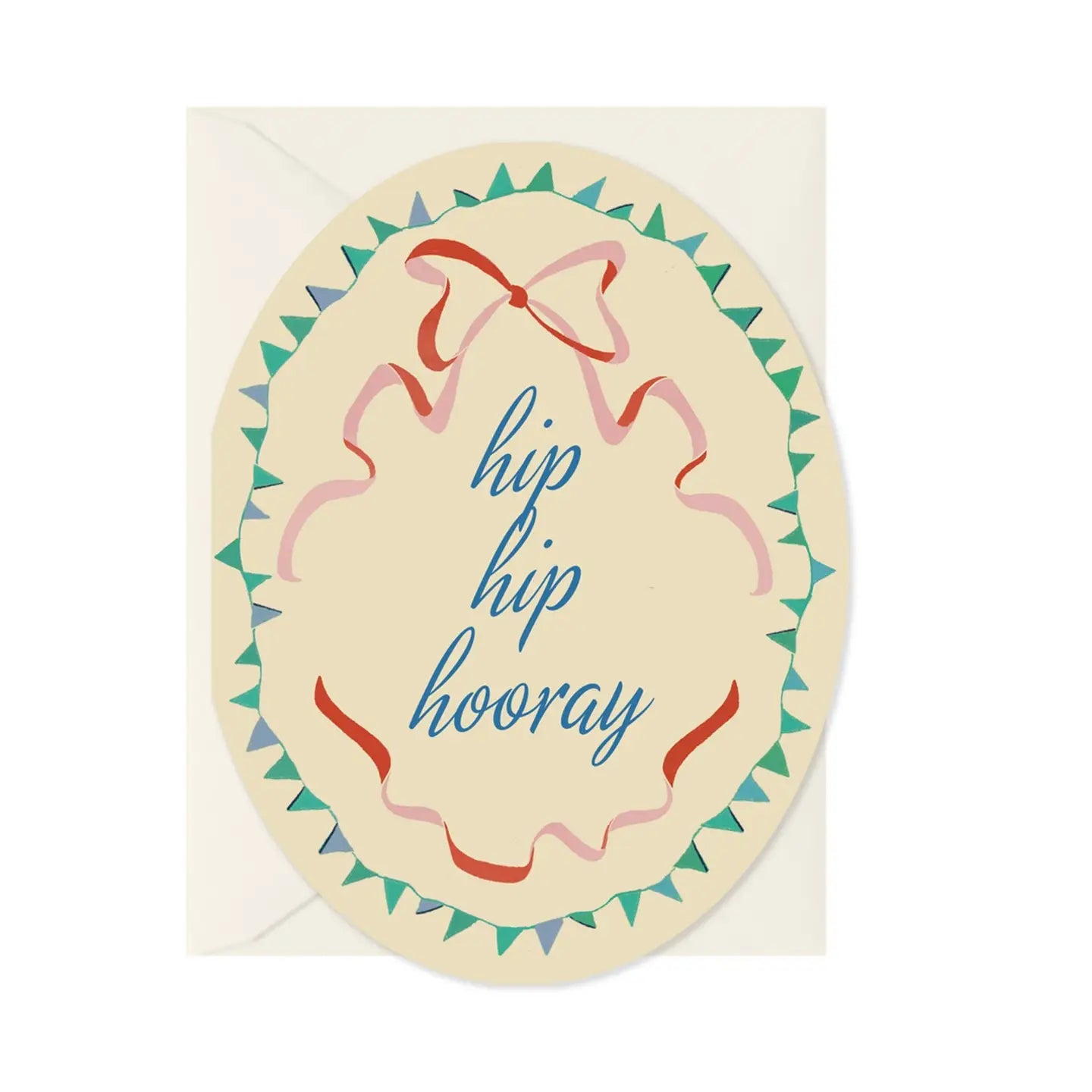 Hip Hip Hooray Oval Celebration Card