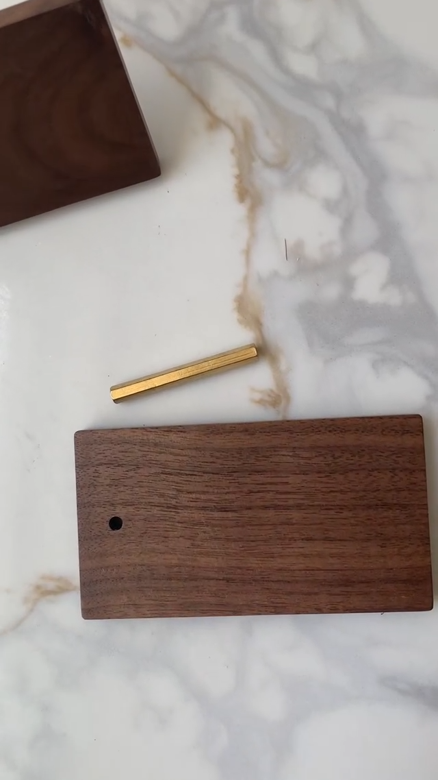 Wooden Name Card & Note Holder