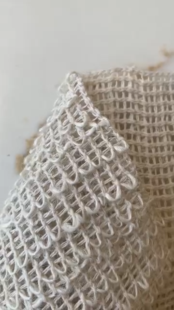 Cotton Linen Wash Cloth Natural
