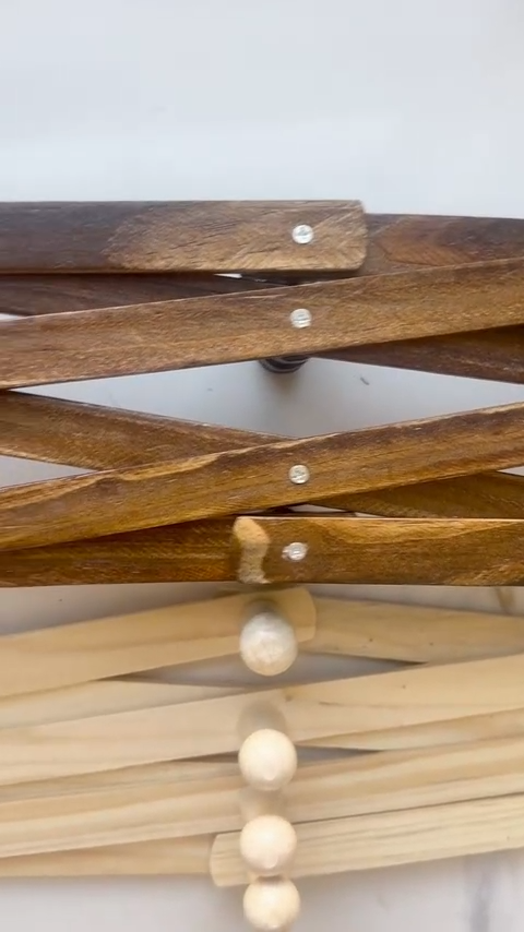 Wooden Coat Rack Wall Mounted Dark Brown